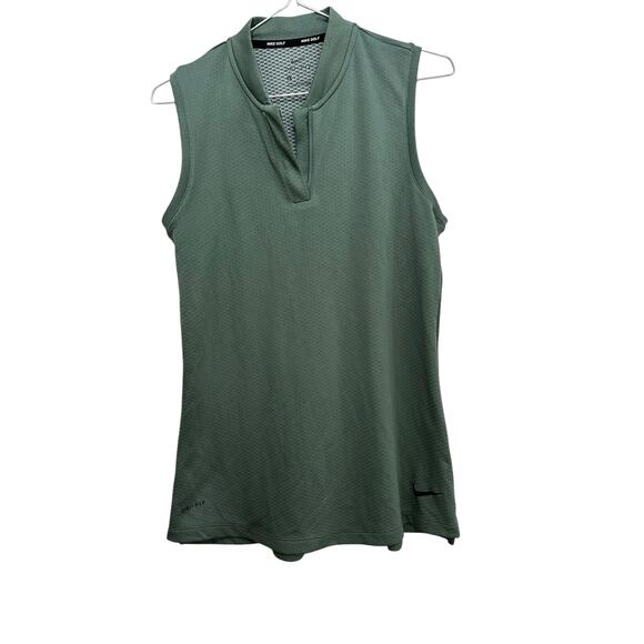 Nike Women's Olive Green Dri Fit 1/4 Zip Golf Tank Top Size Small - Picture 1 of 5